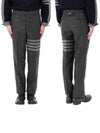 Donegal Tweed Low Rise 4 Bar Backstrap Straight Pants Grey - THOM BROWNE - BALAAN 2