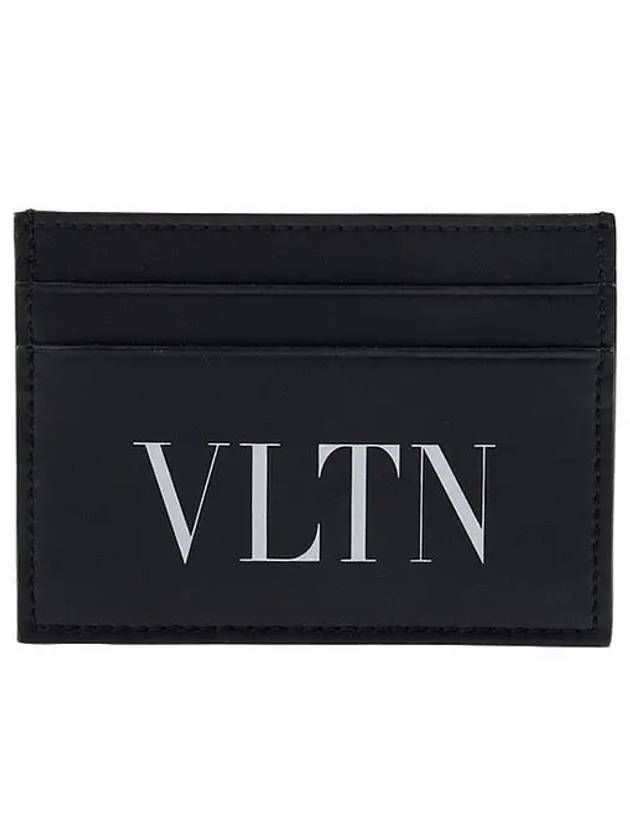 VLTN Logo Print Card Wallet Black - VALENTINO - BALAAN 3