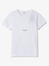 Men's Small Logo Short Sleeve T-Shirt White - SAINT LAURENT - BALAAN 2