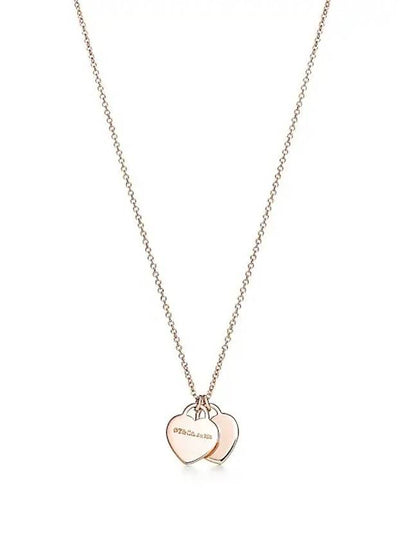 Return to Tiffany Double Heart Tag Pendant Rose Gold Mini 34790884 - TIFFANY & CO. - BALAAN 2