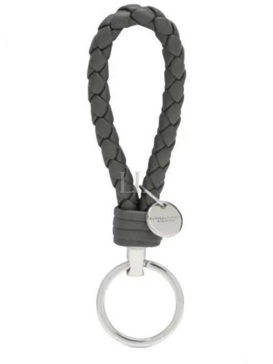 Intrecciato Leather Key Holder Grey - BOTTEGA VENETA - BALAAN 2