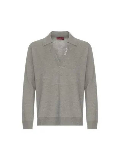 Extra Fine Wool Polo Shirt Grey - GUCCI - BALAAN 2