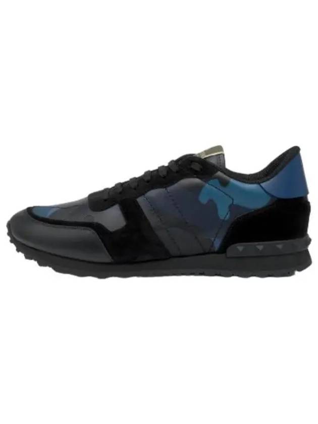 Camouflage Rock Runner Sneakers Navy - VALENTINO - BALAAN 1