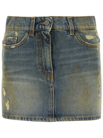 23 fw Denim Mini Skirt PWYF014F23DEN0014560 B0710501828 - PALM ANGELS - BALAAN 2