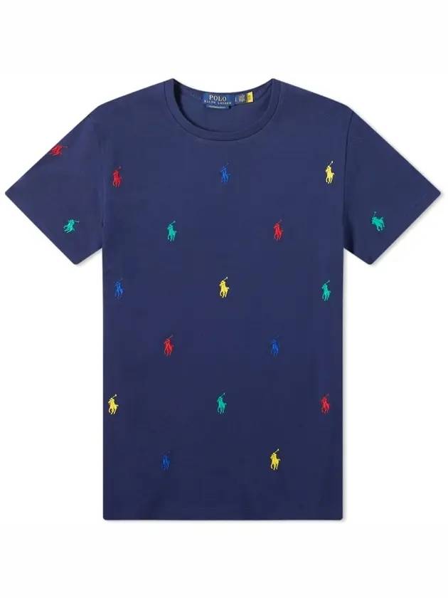 Logo Cotton Short Sleeve T-Shirt Navy - POLO RALPH LAUREN - BALAAN 1