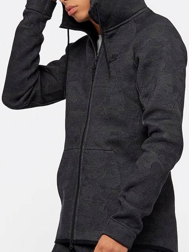 01863814038Tech Fleece Jacquard Hooded Zip JacketBlack - NIKE - BALAAN 7