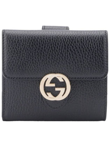 Women s GG Interlocking Bicycle Wallet Black 615525CAO0G1000 - GUCCI - BALAAN 1