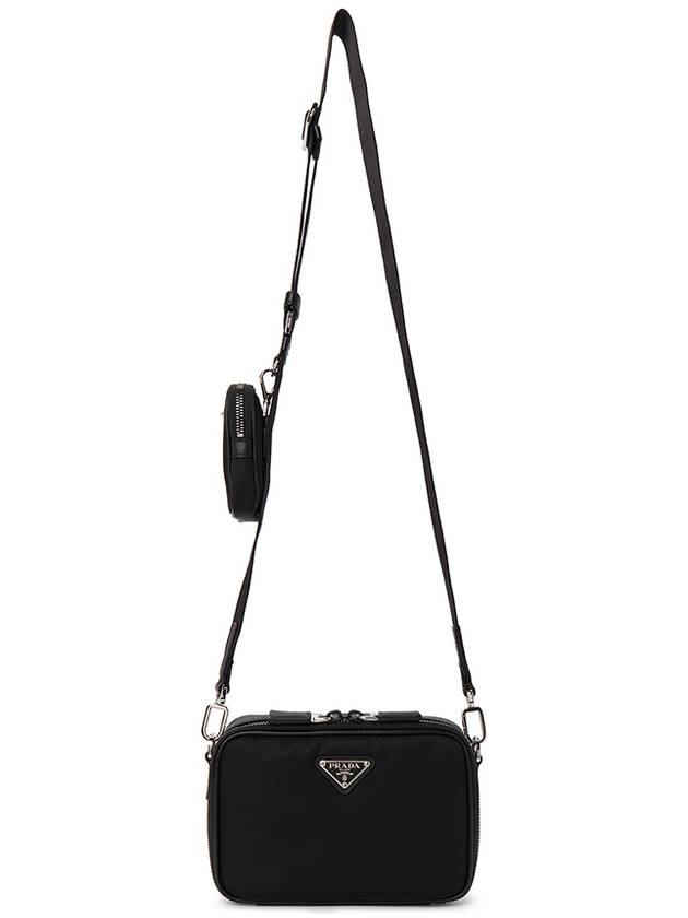 Triangle Logo Re-Nylon Saffiano Cross Bag Black - PRADA - BALAAN 8