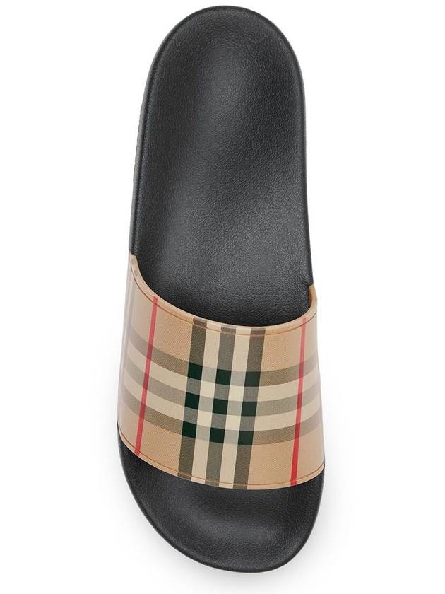 Vintage Check Slippers Beige Black - BURBERRY - BALAAN 6