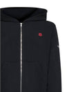 Boke Flower Embroidery Zip-Up Hoodie Black - KENZO - BALAAN 4