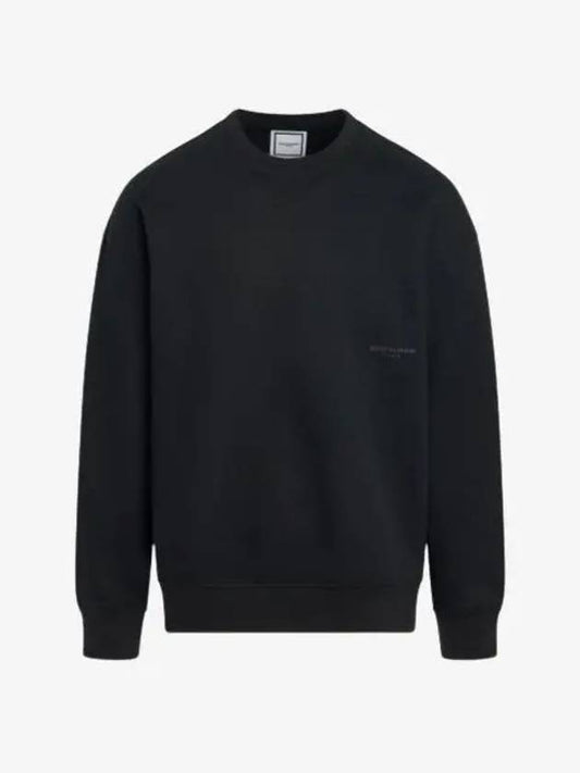 Leather Patch Sweatshirt Black - WOOYOUNGMI - BALAAN 2