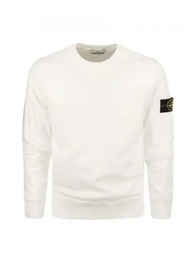 Wappen Patch Garment Dyed Sweatshirt White - STONE ISLAND - BALAAN 2