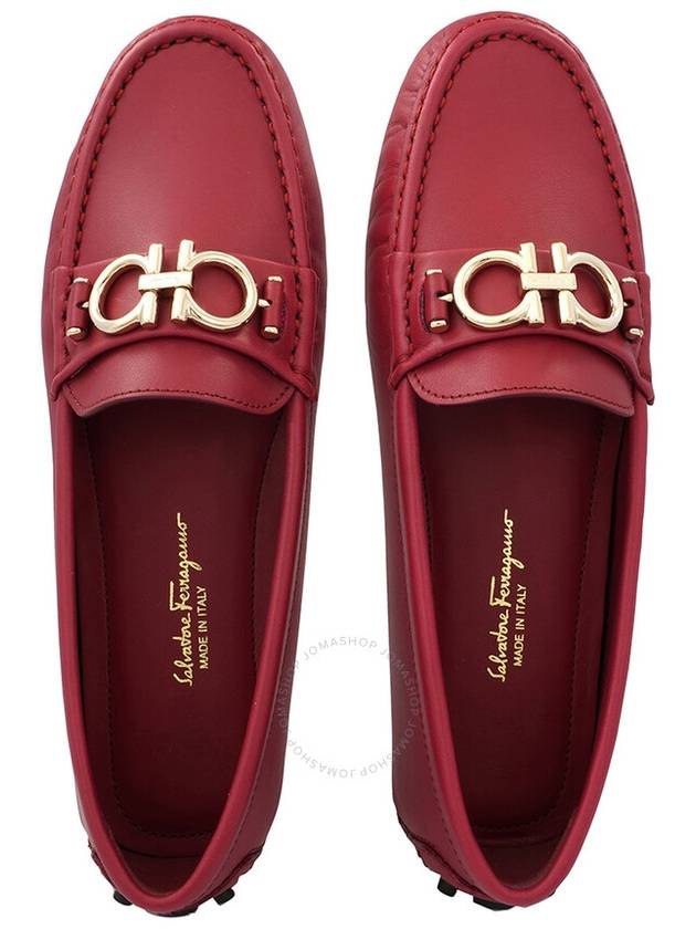 Salvatore Ferragamo Ladies Red Berra Gancini Driver Moccasin, Size 6 - SALVATORE FERRAGAMO - BALAAN 3