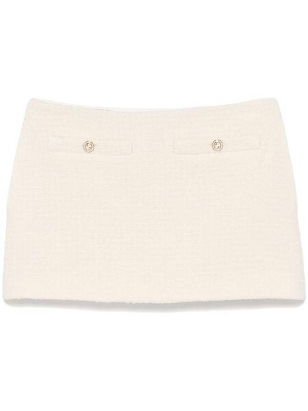 Damier boucl A line skirt ivory - GUCCI - BALAAN 1