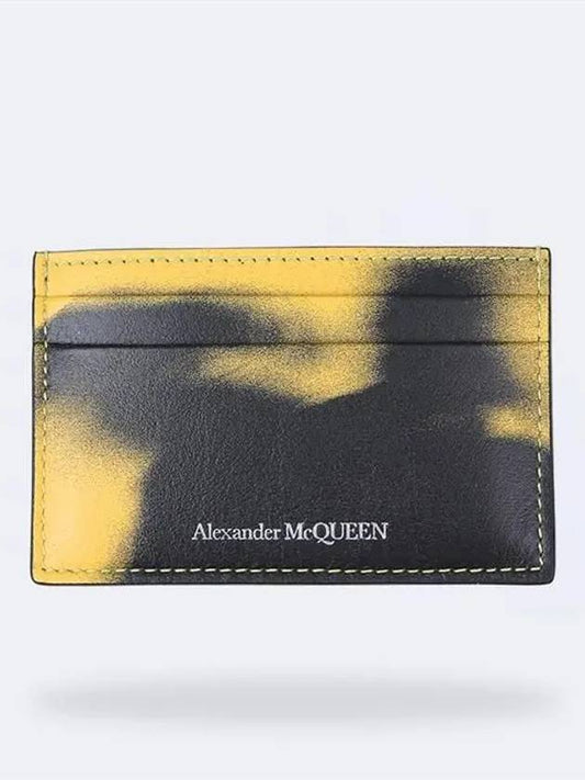 Print Card Wallet Black Yellow - ALEXANDER MCQUEEN - BALAAN 2