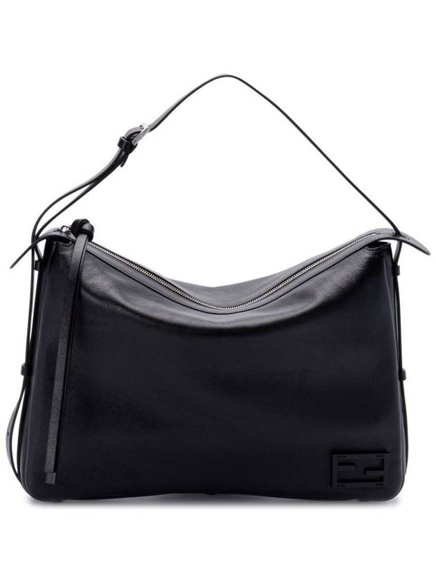 Simply Large Leather Shoulder Bag Black - FENDI - BALAAN 2