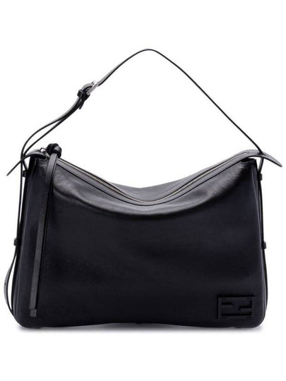 Simply Large Leather Shoulder Bag Black - FENDI - BALAAN 2