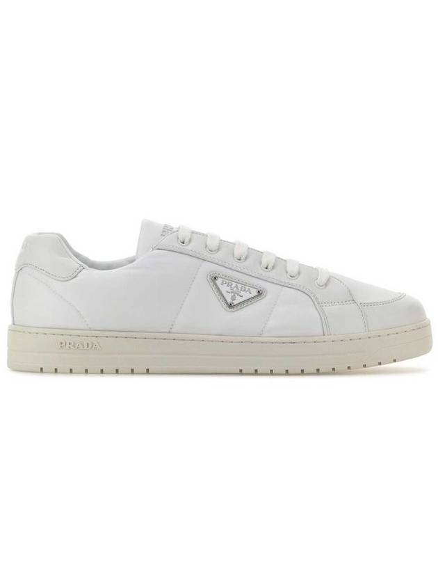 Downtown Nappa Leather Re Nylon Low Top Sneakers White - PRADA - BALAAN 1