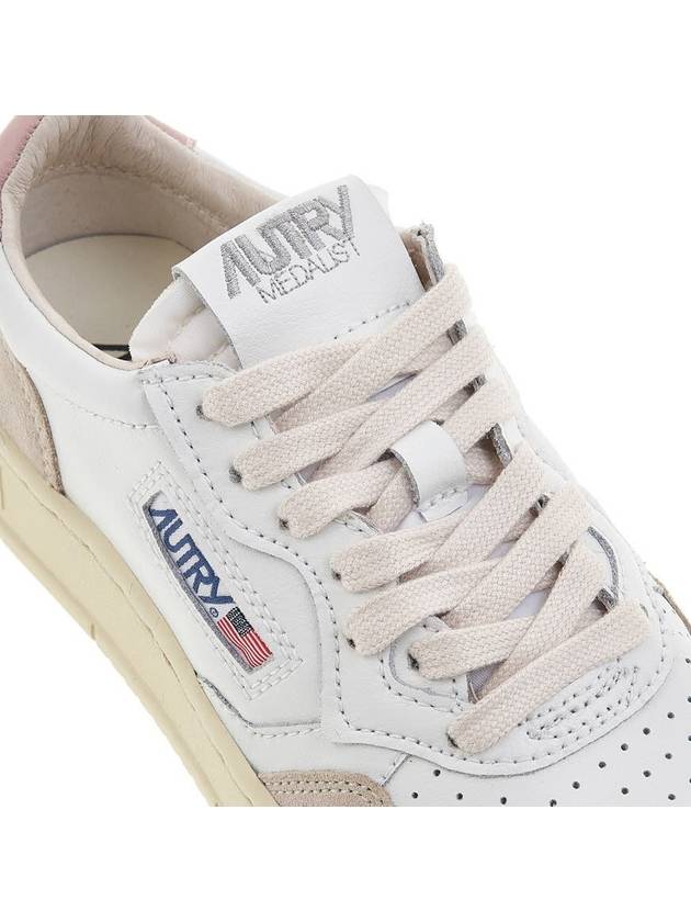 Medalist Leather Suede Low Top Sneakers White Pink - AUTRY - BALAAN 9