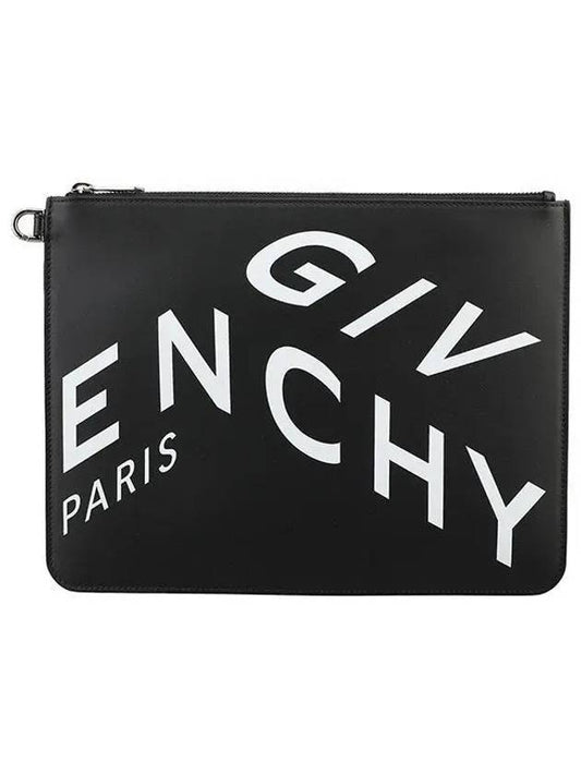 Big Logo Print Clutch Bag Black - GIVENCHY - BALAAN 2