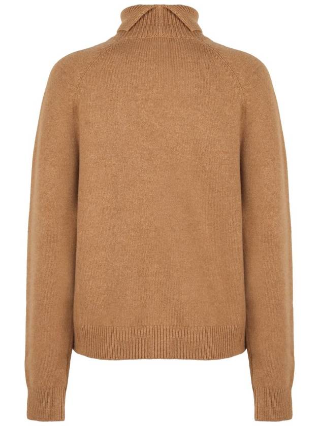 Pullover Cashmere Turtleneck Beige - FENDI - BALAAN 3