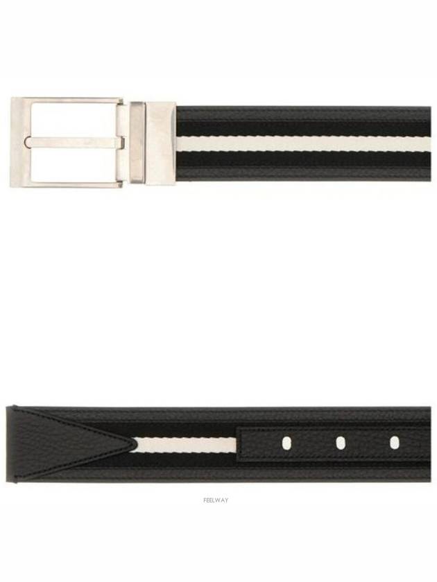 Shiffie Leather Belt Black - BALLY - BALAAN 3