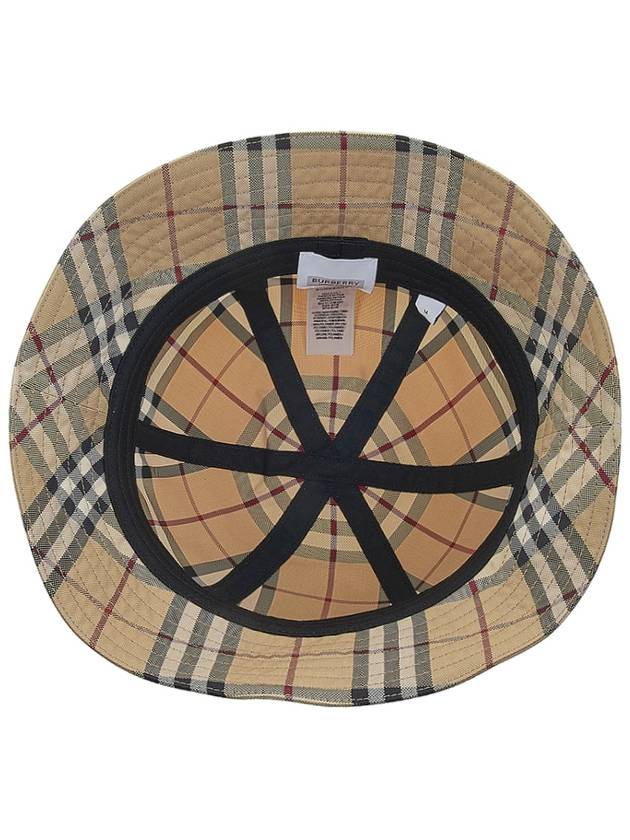 Vintage Check Nylon Bucket Hat Archive Beige - BURBERRY - BALAAN 6