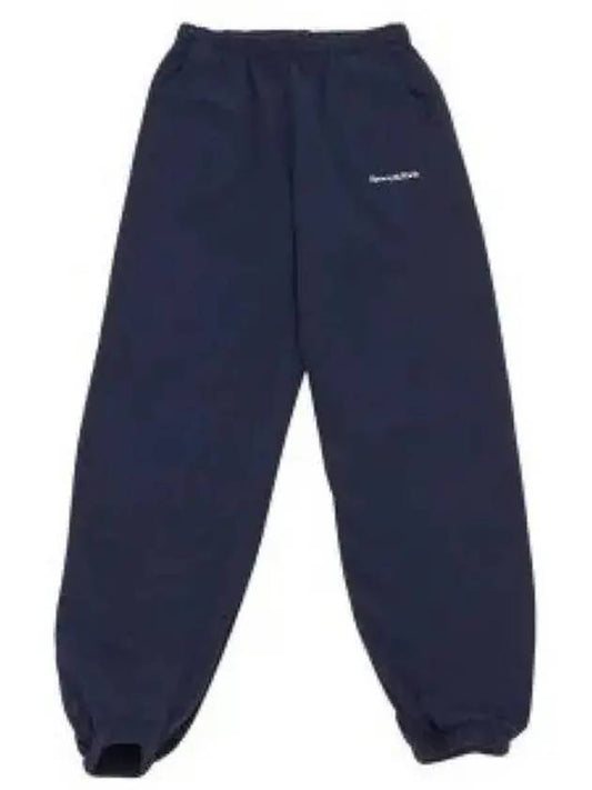 Training Logo Cotton Jogger Track Pants Navy - SPORTY & RICH - BALAAN 2