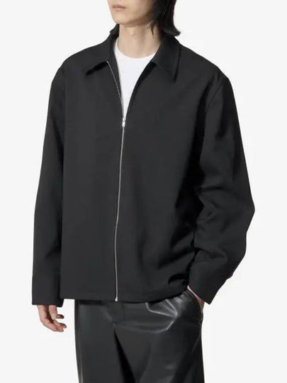 Gavardin Shirt Zip-Up Jacket Black - JIL SANDER - BALAAN 2