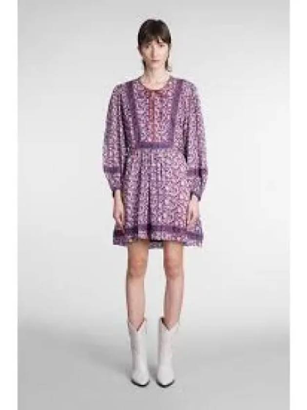 Women's Organic Cotton Mini Dress Violet - ISABEL MARANT - BALAAN 2