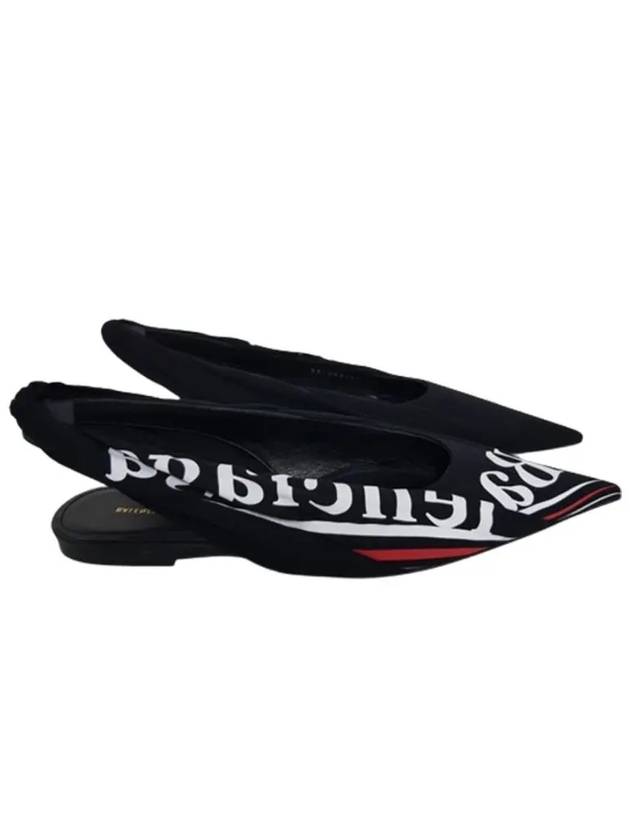 Logo Flat Sling Flat Black - BALENCIAGA - BALAAN 2