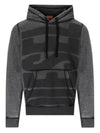 Burn Out Logo Hoodie Black - DIESEL - BALAAN 2