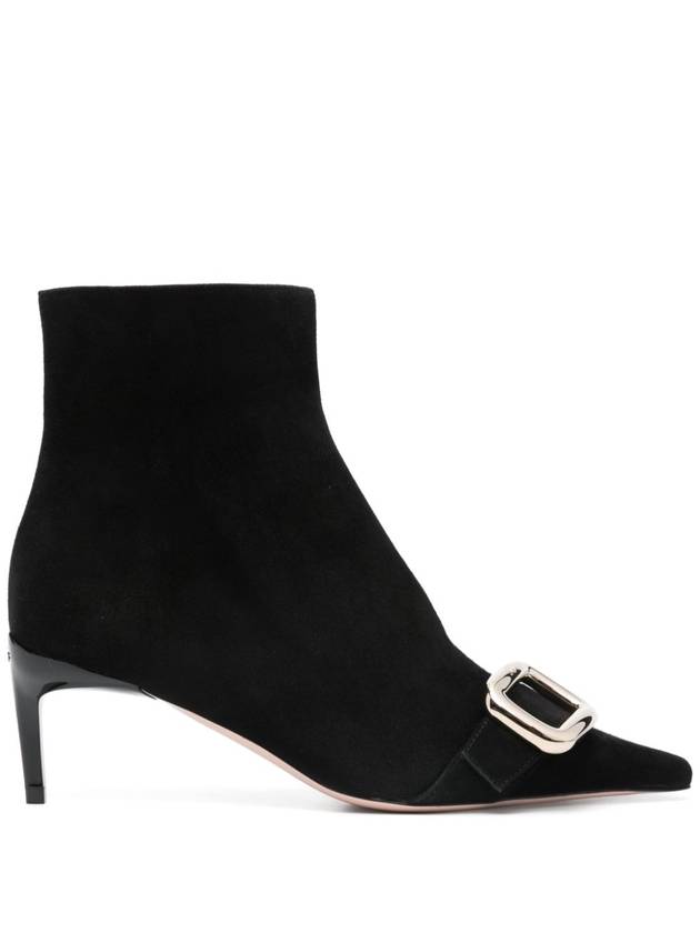 Viv Canard Suede Boots Black - ROGER VIVIER - BALAAN 2