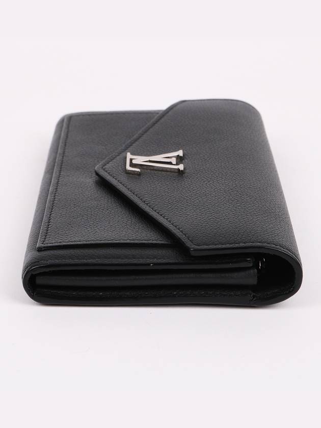 LV silver lock me black long wallet - LOUIS VUITTON - BALAAN 6