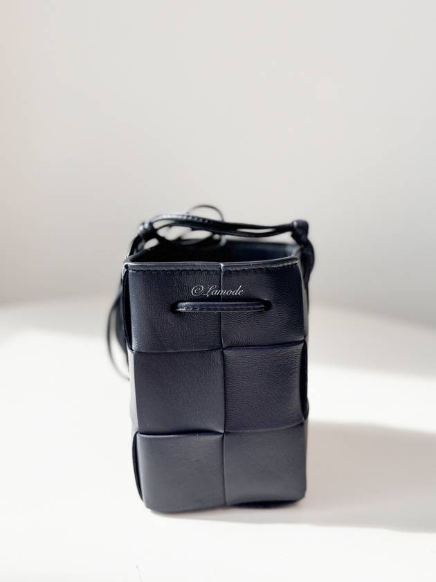 Intrecciato Cassette Small Bucket Bag Navy - BOTTEGA VENETA - BALAAN 3