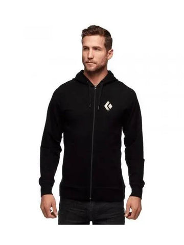 BLACK DIAMOND chalk up full zip hoodie MENS NAMAP730108 - BLACK & BROWN - BALAAN 1