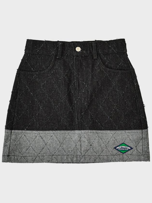 FENCE SWING DENIM MINI SKIRT BLACK - FREAKISH BUILDING - BALAAN 2