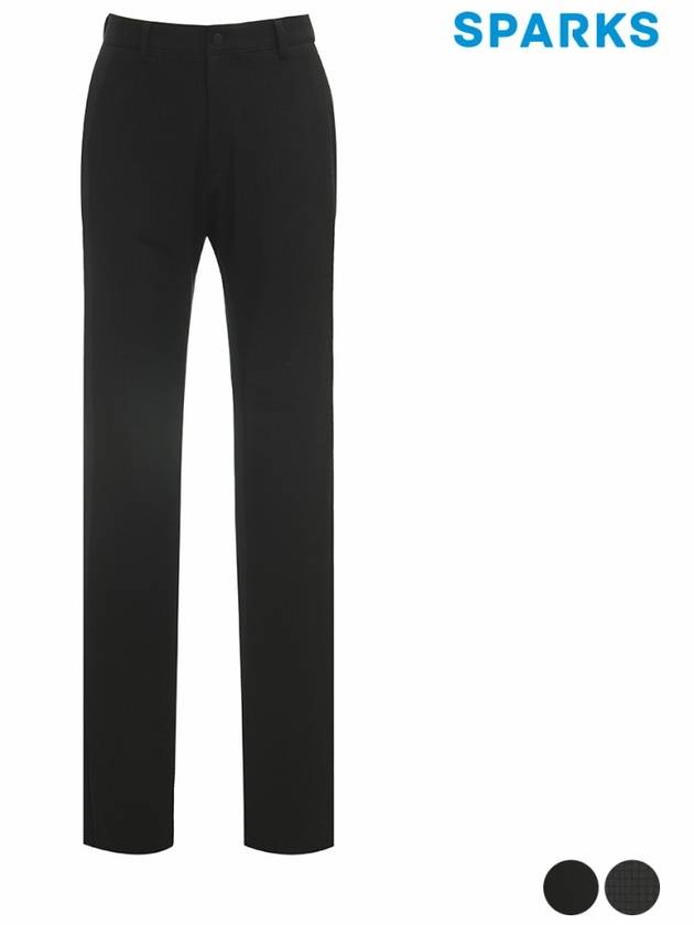 Men s check pattern straight fit long pants SL3MPA002 - SPARKS - BALAAN 2