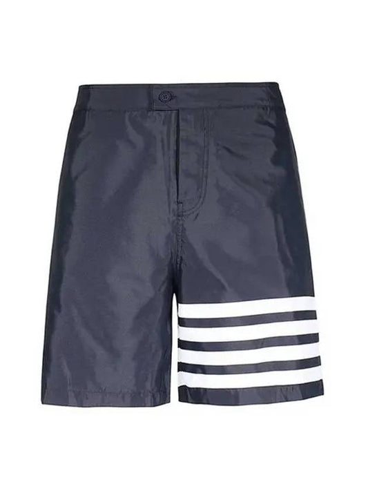 Button Front Stripe Swim Shorts Navy Men's Pants MTT027A 07538 415 - THOM BROWNE - BALAAN 1