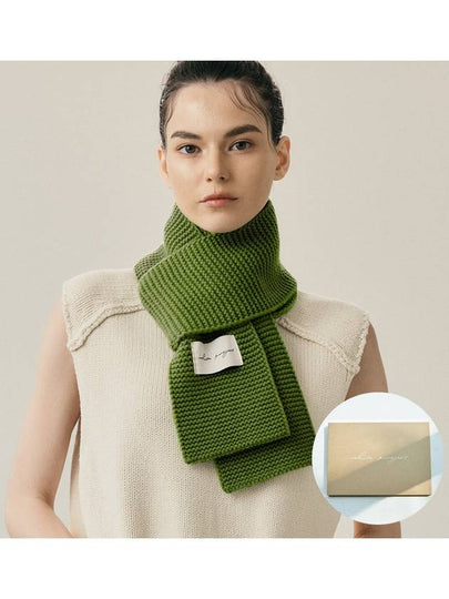 Lyra Lambs Wool 100 Muffler Light Green - WHITE PROJECT - BALAAN 2