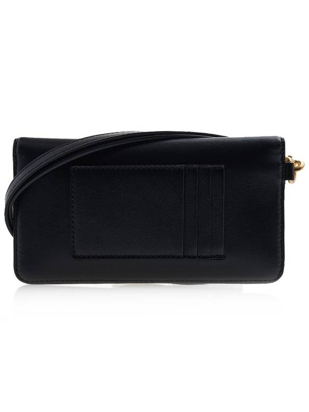 V Logo Neck Strap Phone Cross Bag Black - VALENTINO - BALAAN 4