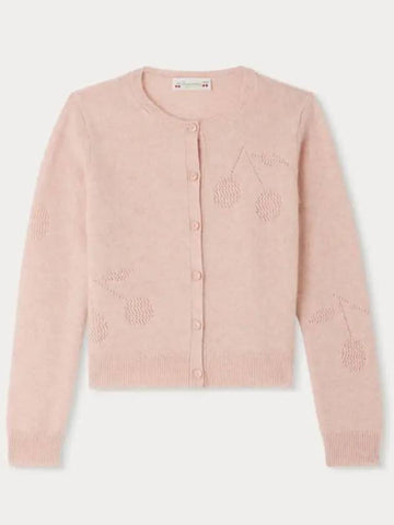 Bonpoint Ginger Cashmere Light Pink Cardigan W04GCAK00012 Italian Kids - ETC - BALAAN 1