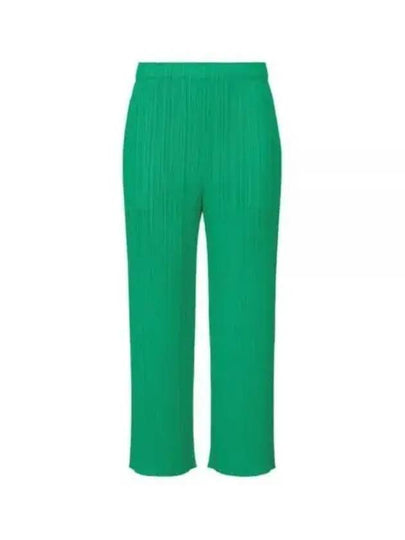 Pleated Straight Pants Green - ISSEY MIYAKE - BALAAN 2