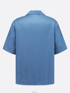 Oblique Cotton Jacquard Short Sleeve Shirt Blue - DIOR - BALAAN 8