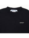 Diag Helvetica Over Brushed Long Sleeve Sweatshirt Black - OFF WHITE - BALAAN 4