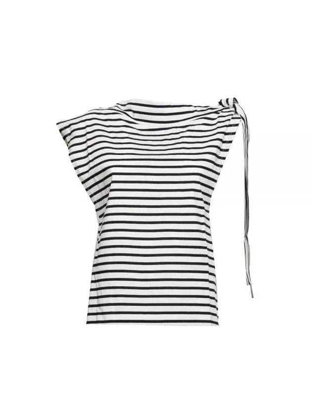 Bow detail striped sleeveless t-shirt AA1035258OM - MSGM - BALAAN 1