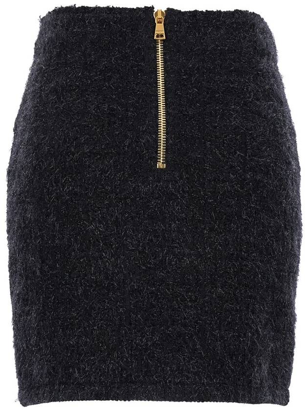 Tweed mini A line skirt black - BALMAIN - BALAAN 3