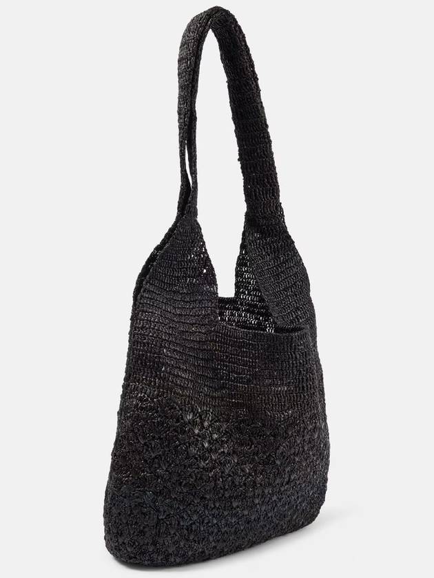 Praia Raffia Medium Tote Bag Shoulder Bag Black - ISABEL MARANT - BALAAN 6