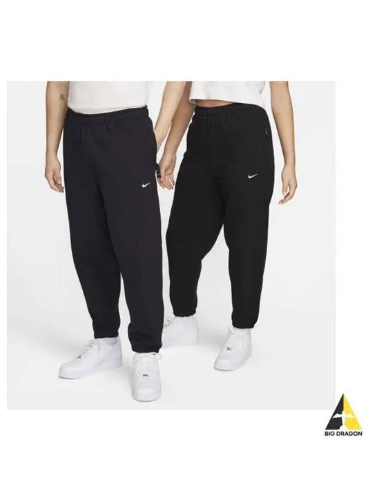 Solo Swoosh Fleece Track Pants Black - NIKE - BALAAN 2