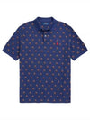 Pony Print All Over Polo Shirt Navy - POLO RALPH LAUREN - BALAAN 2